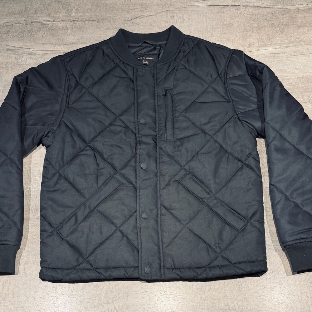 Banana Republic Quilted Black Puffer Jacket - Black - Men’s Small
